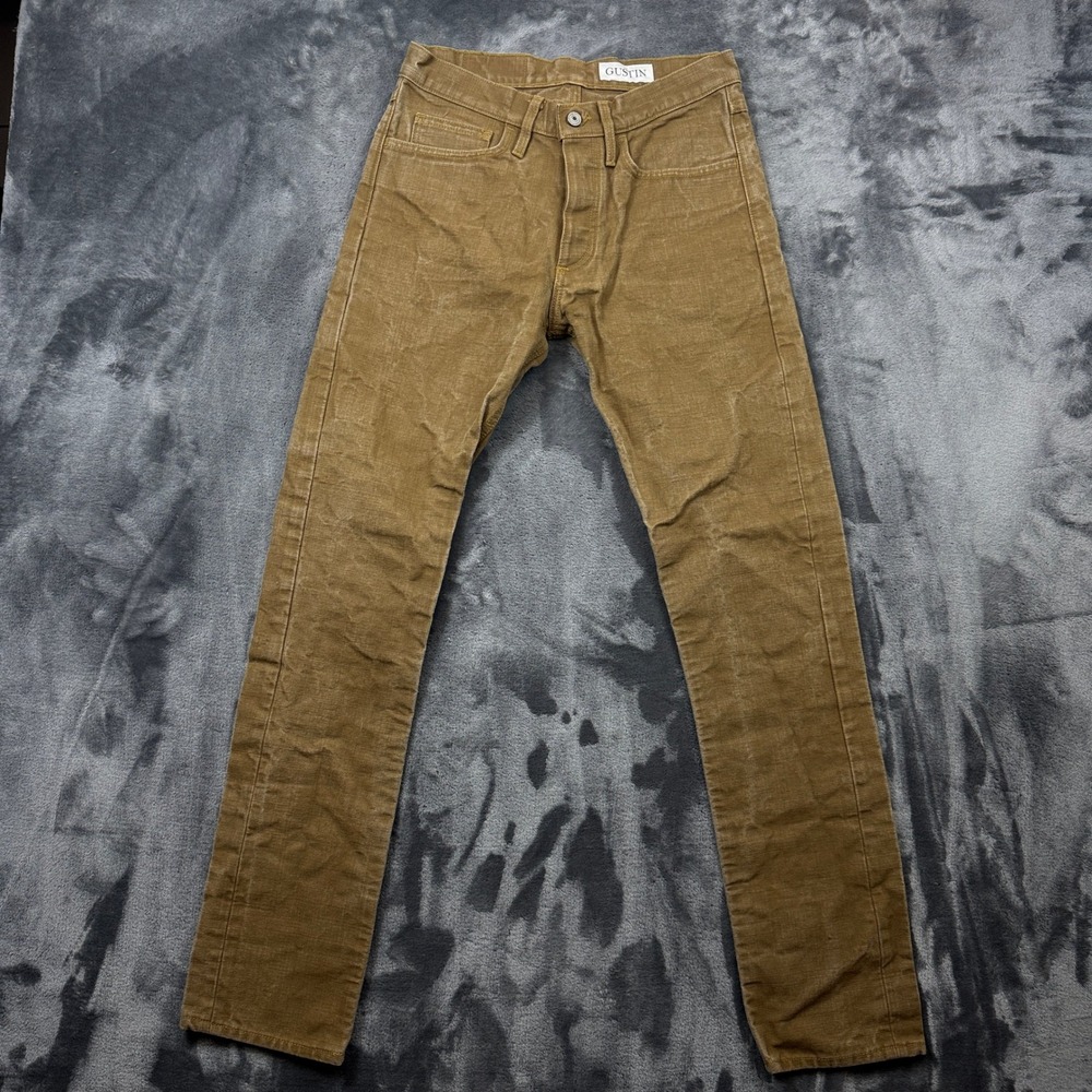 Gustin Canvas Pants Mens 29 Brown Slim Fit California Five Pocket Workwear